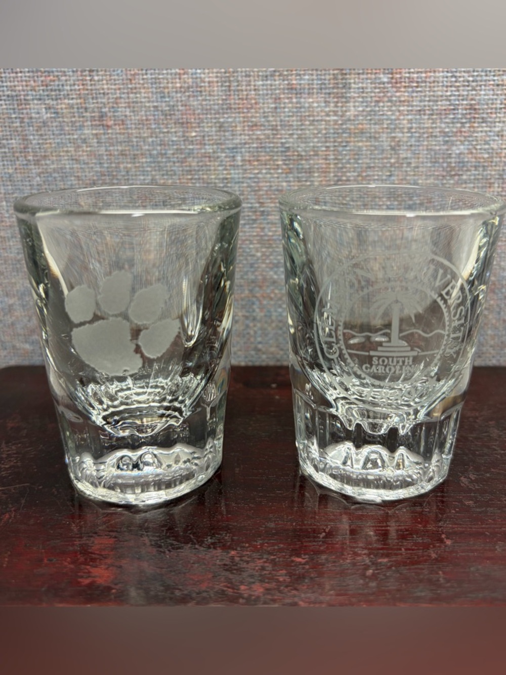 Clemson Etched Glass Shot Glasses